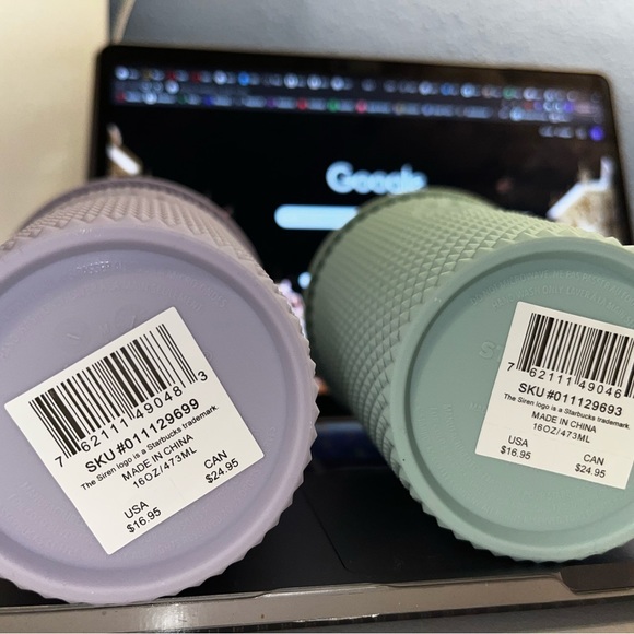 2 Studded Tumblers (pastel colors) - Picture 2 of 3